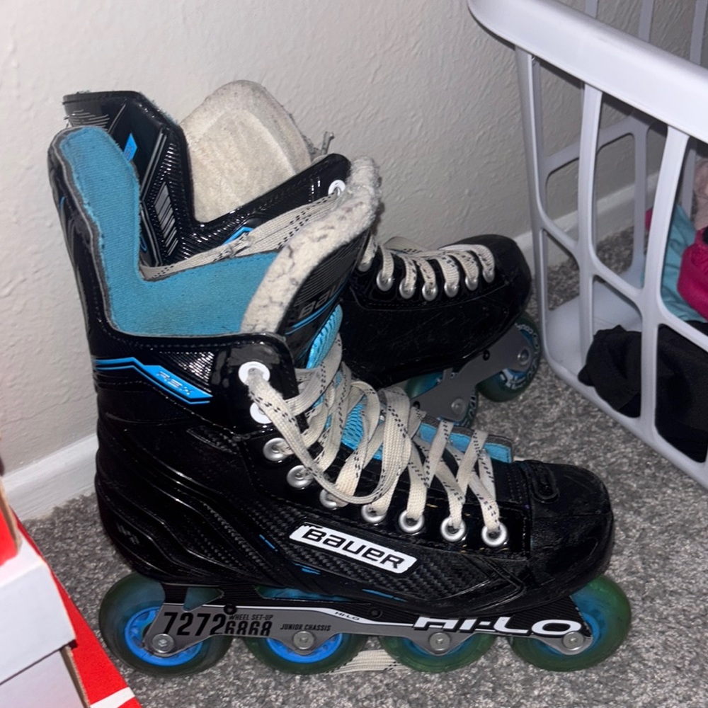 Bauer Black and Teal Inline Skates